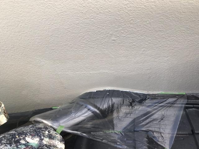 所沢市上新井　棟取り直し　丸棟取付　壁との取り合い　塗装　中塗り上塗り