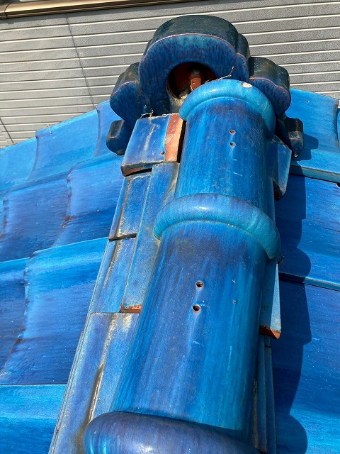 予備瓦で補修予定