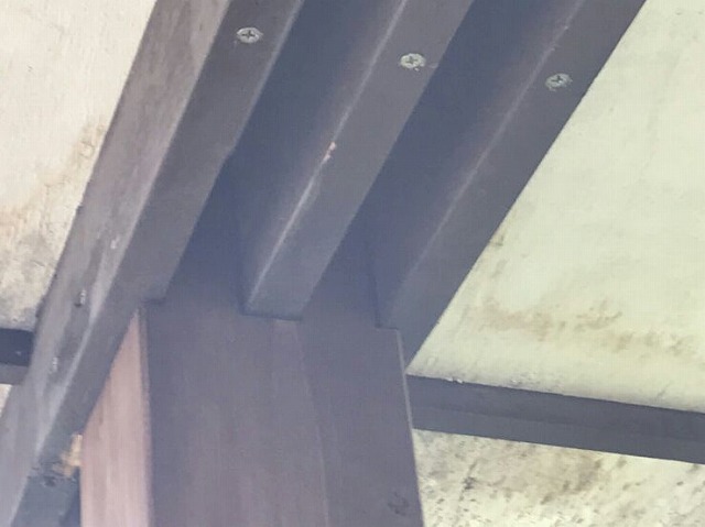 柱の接合部の垂木ビス固定