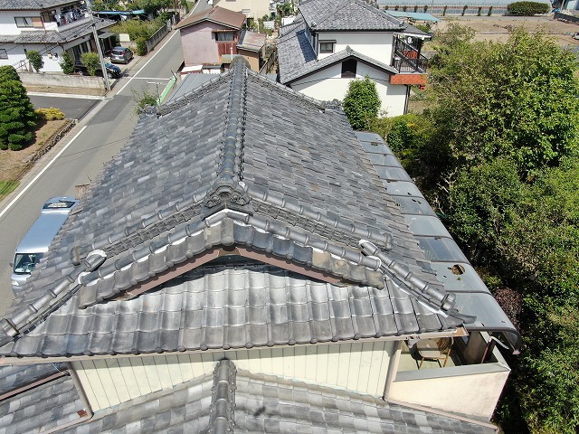 本庄市雹被害瓦２