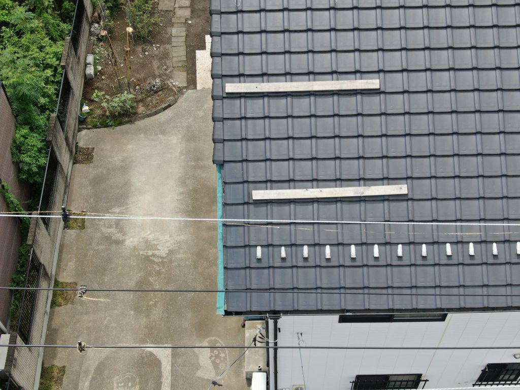 ケラバ欠損の屋根端部