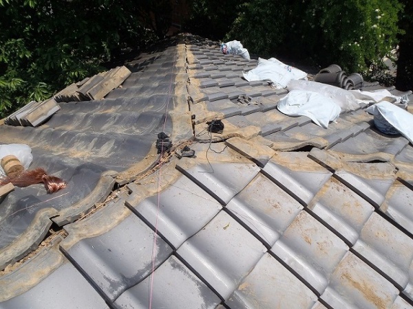 全ての棟瓦降ろした状態