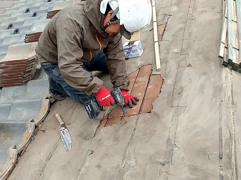 野地板の補強補修