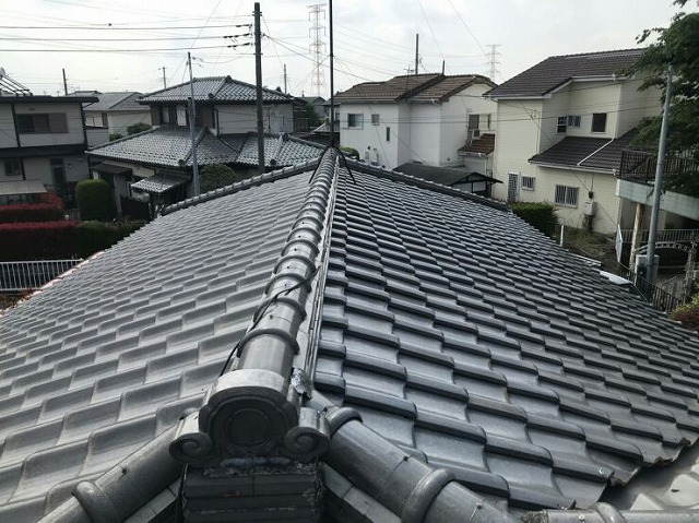 瓦屋根の大棟