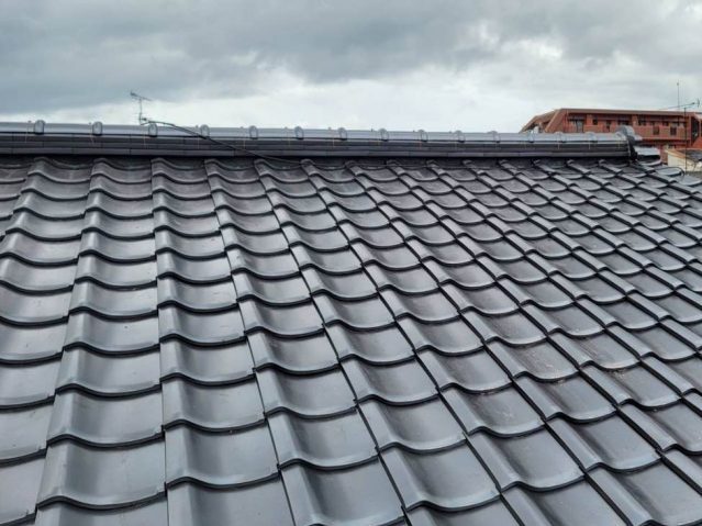 糟屋郡宇美町にて和瓦への葺き替え工事