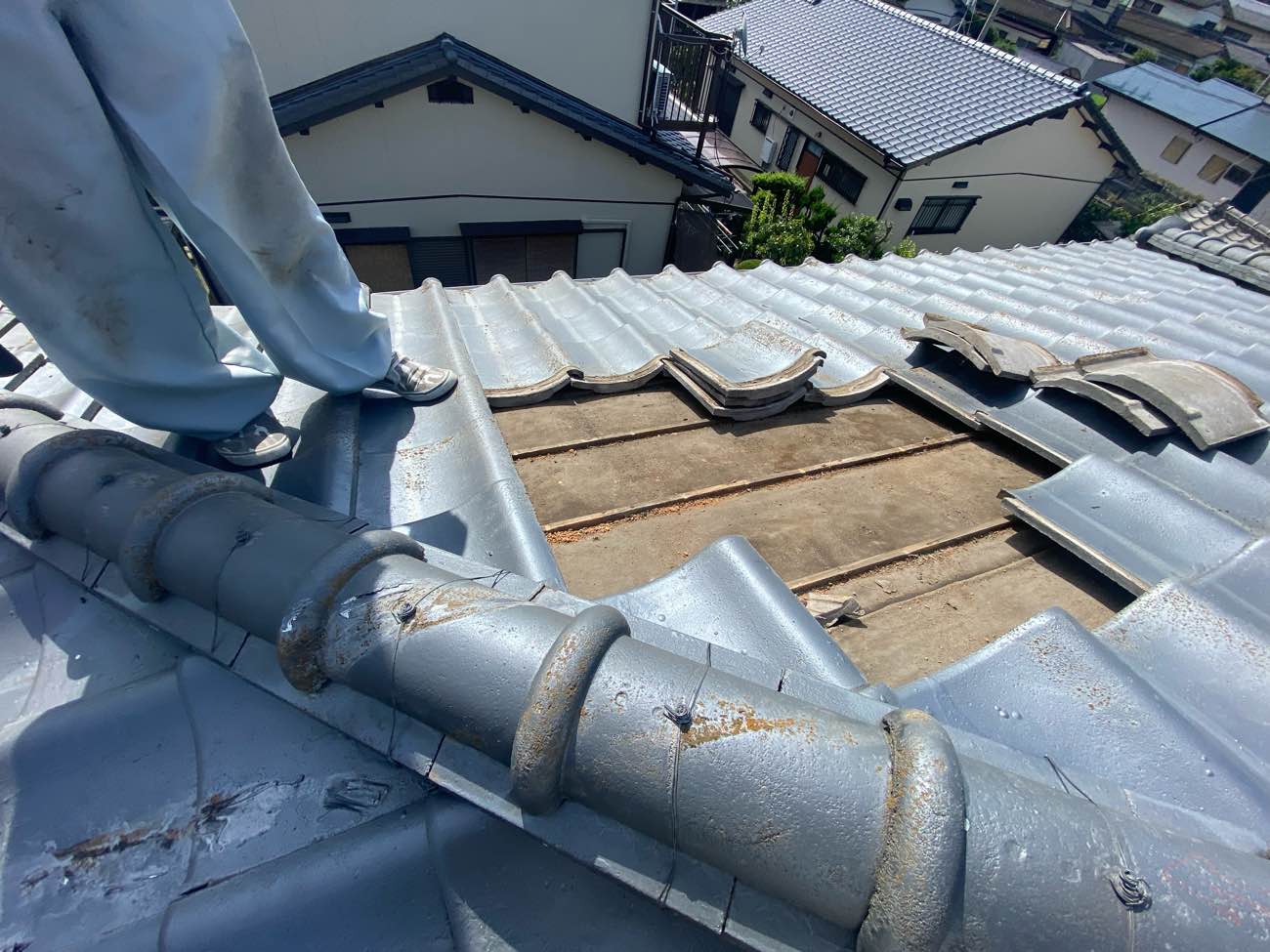 糟屋郡宇美町物件の施工事例、雨漏り、台風被害