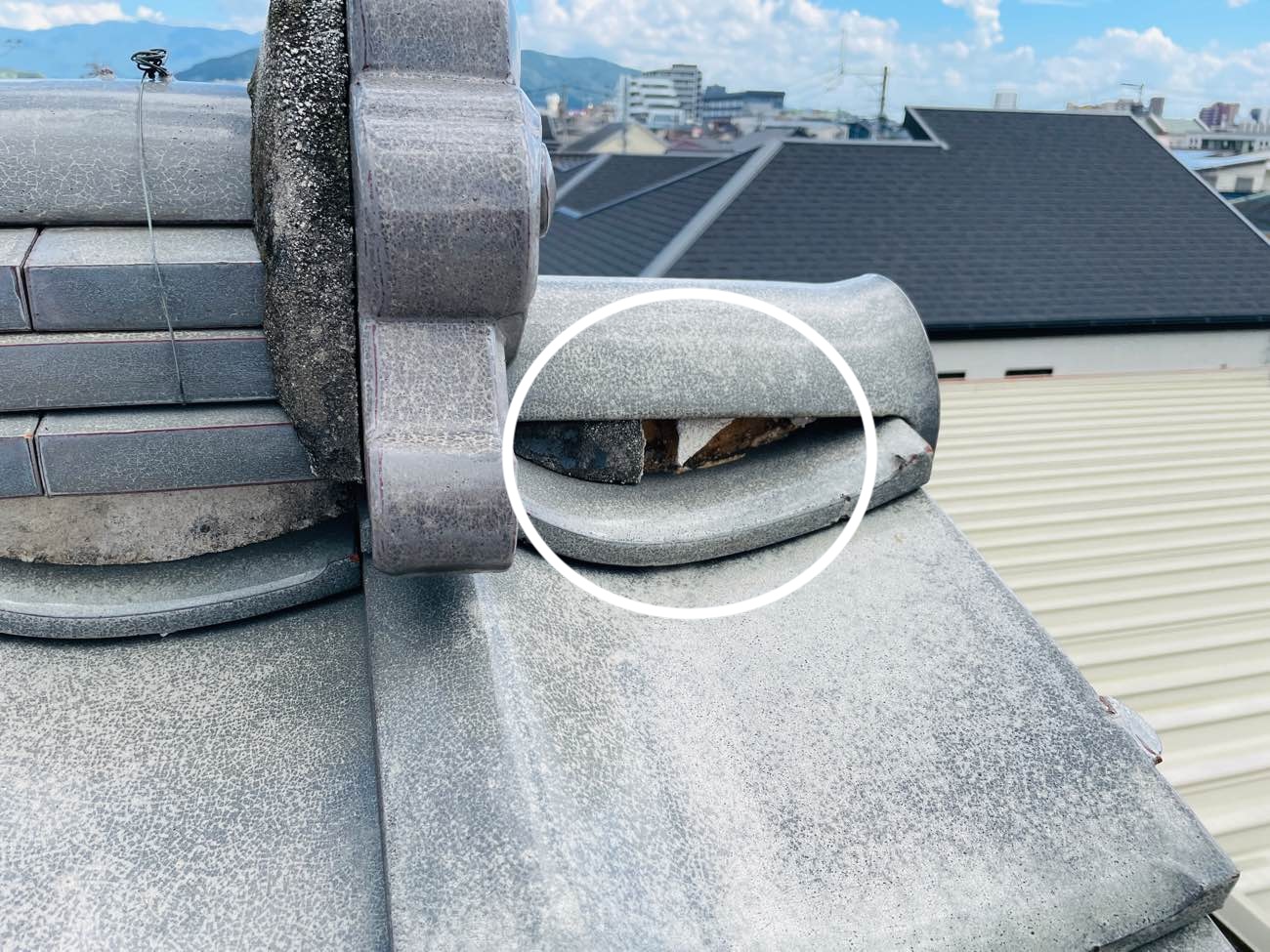 福岡市博多区の漆喰の欠損