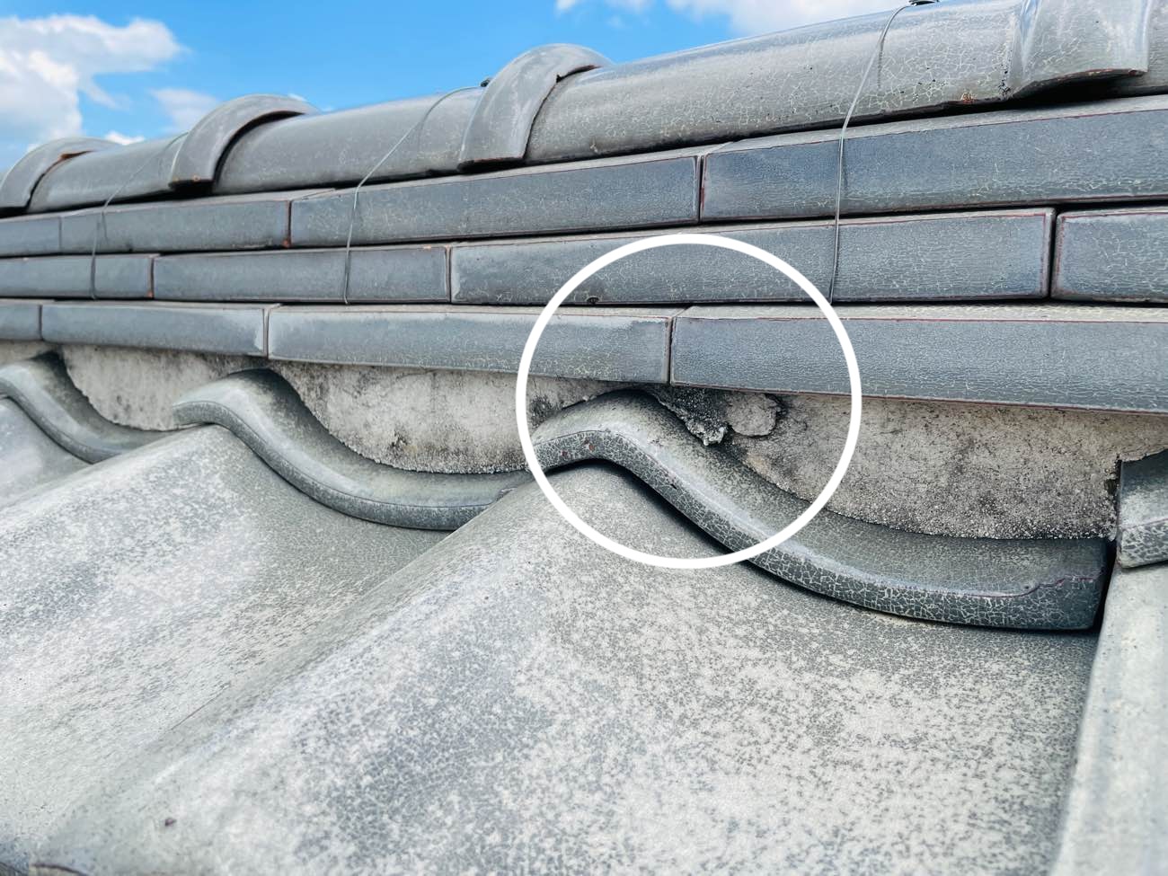 福岡市博多区の漆喰のひび