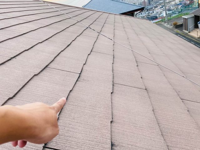 志免町で化粧スレートの劣化を指摘
