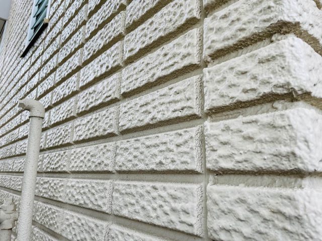 志免町の外壁調査における塗膜の拡大写真