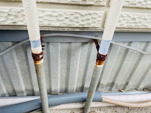 志免町の外壁調査で見つかった錆