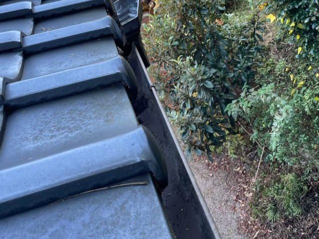 須恵町のきれいになった雨樋