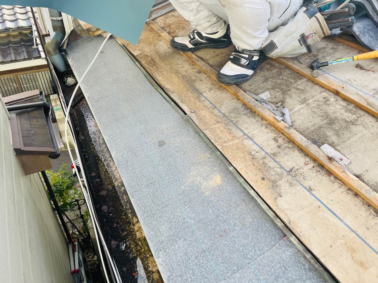 福岡市早良区の葺き直し工事