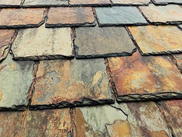 糸島市の老朽化で傷みが激しい天然スレート