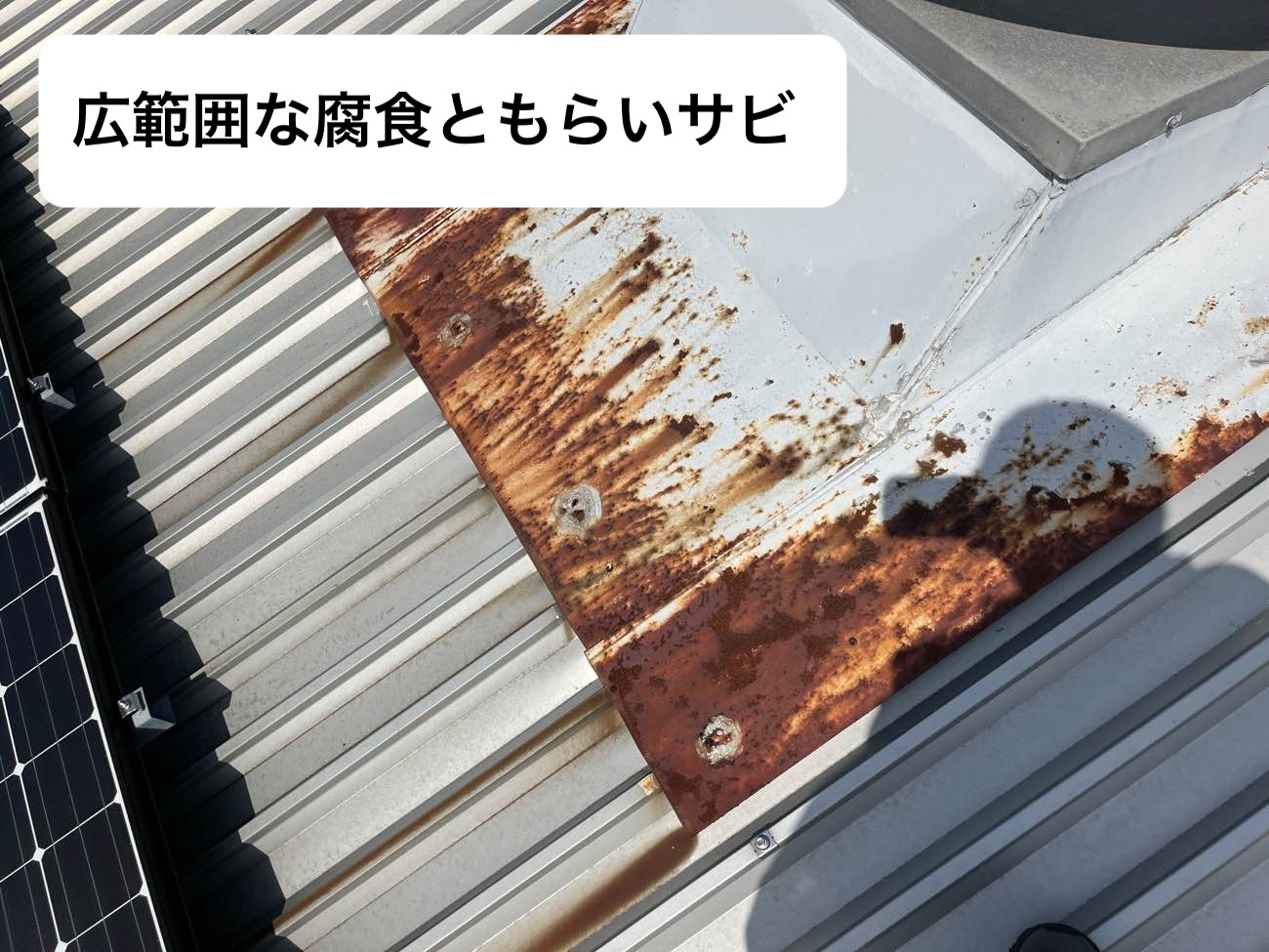 広範囲なサビともらいサビ