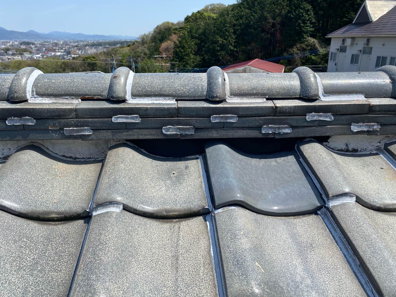 福岡市早良区の雨漏り工事、漆喰の補修