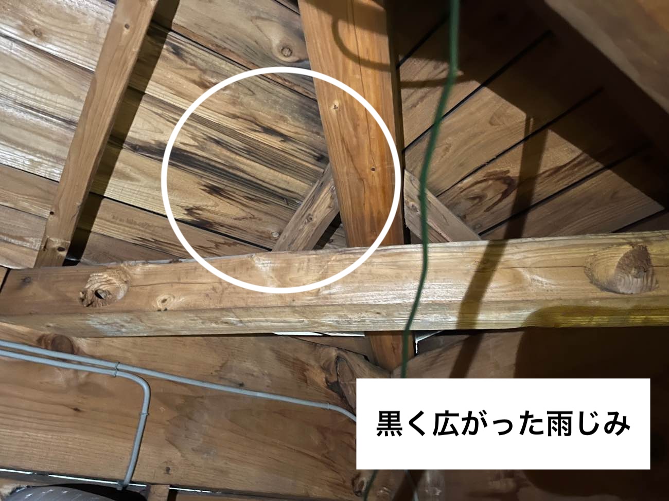 天井裏からの雨漏り