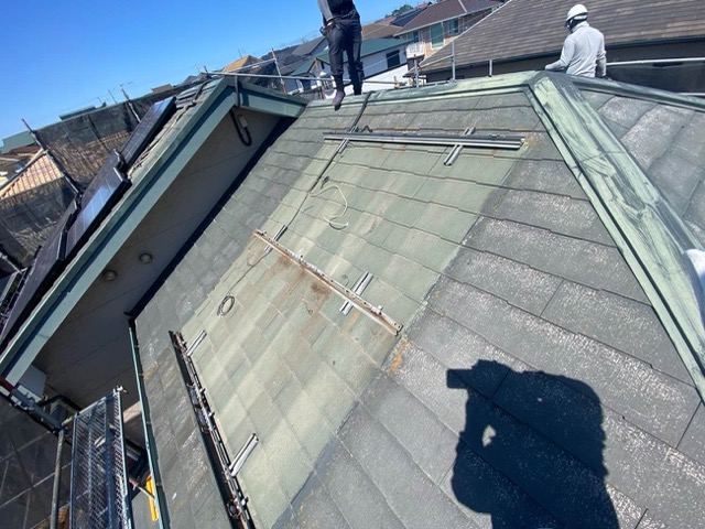 糸島市の屋根カバー工法、太陽光パネル撤去