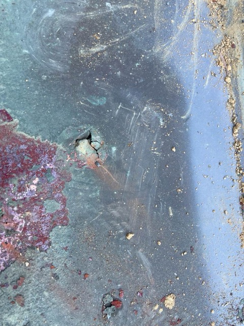 春日市物件の谷板金の劣化