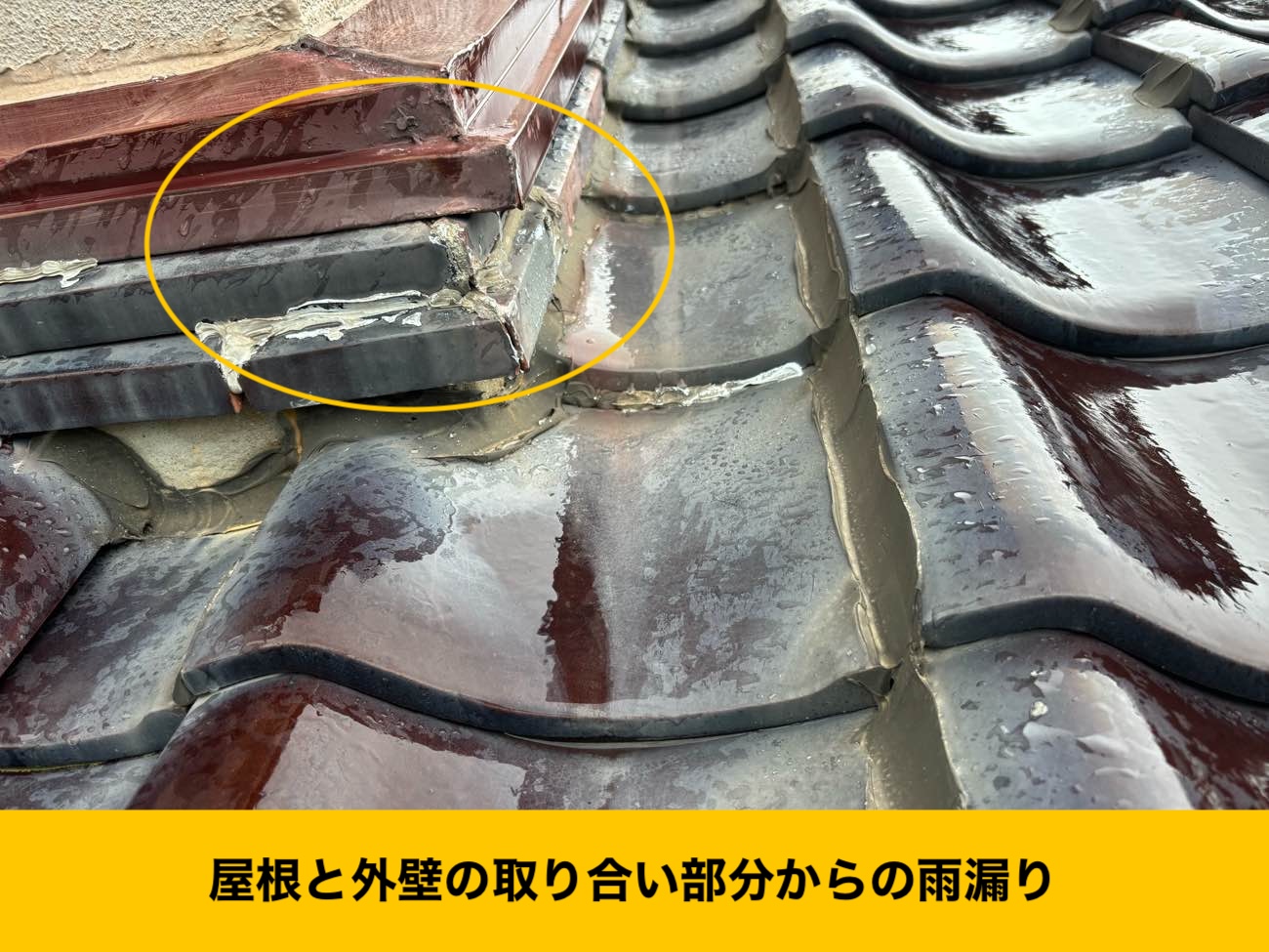 瓦屋根の雨漏り箇所、雨漏り調査