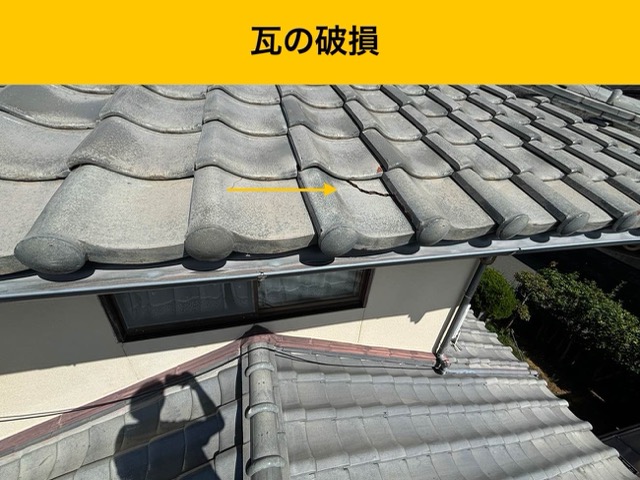 瓦の破損
