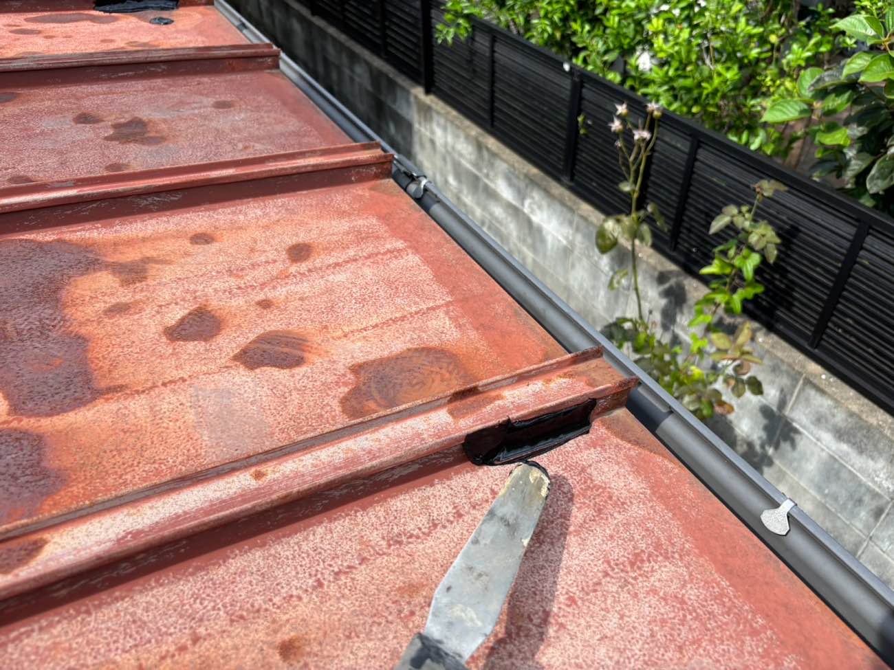 金属屋根の補修工事