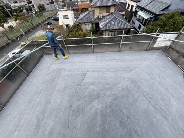 福岡市南区の交換された新しい防水シート