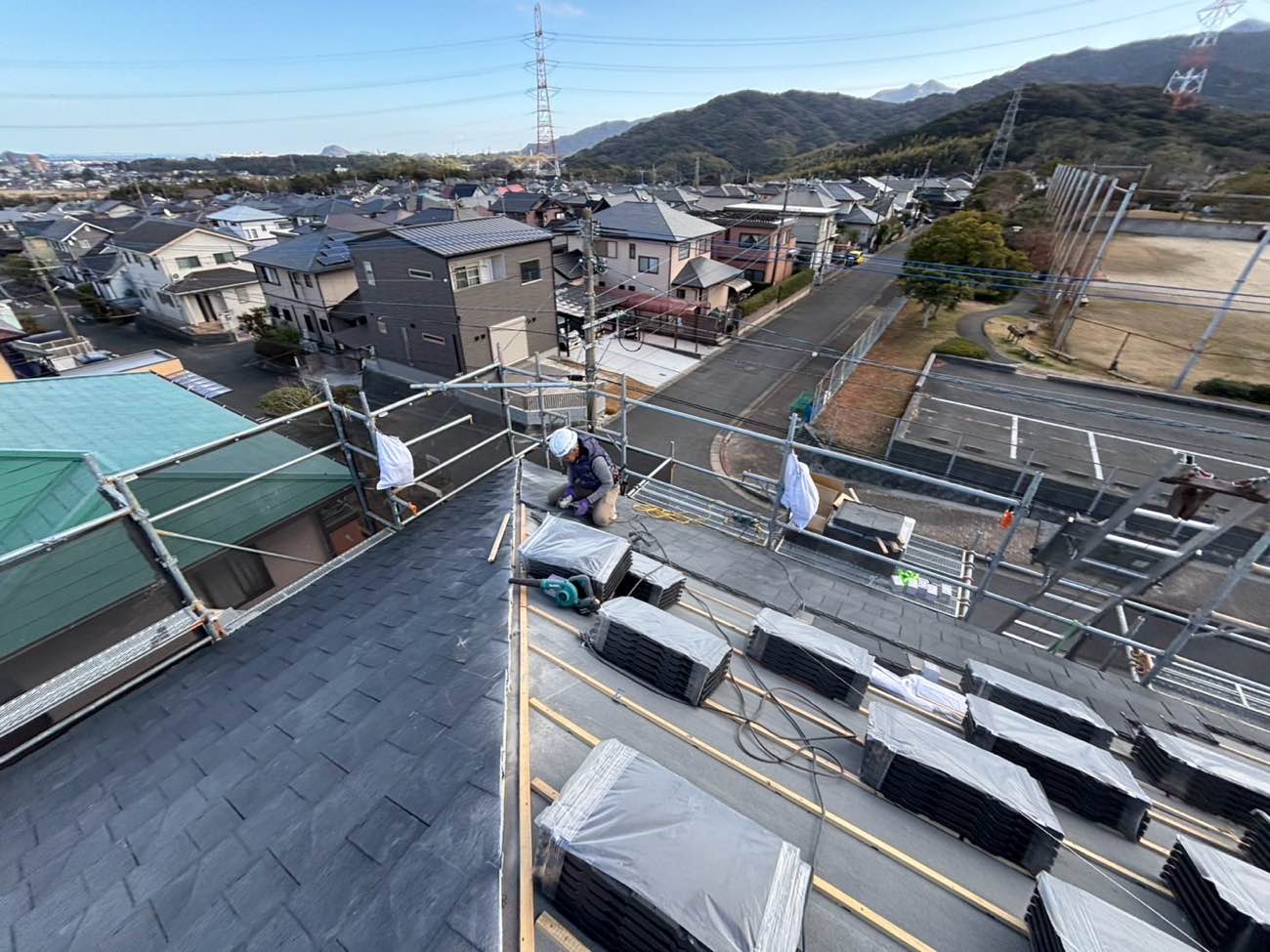 福岡市西区物件屋根リフォーム、天窓の家、天窓の撤去