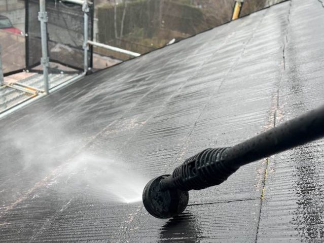 大野城市でカバー工事に伴う洗浄作業