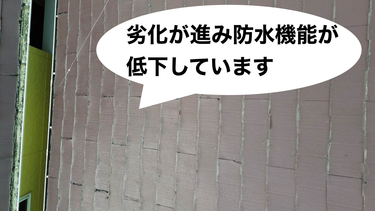 屋根表面の劣化