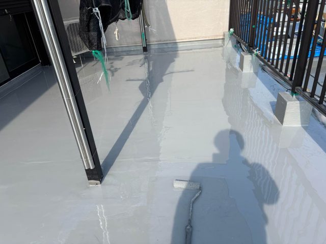 須恵町でウレタン防水の施工完了