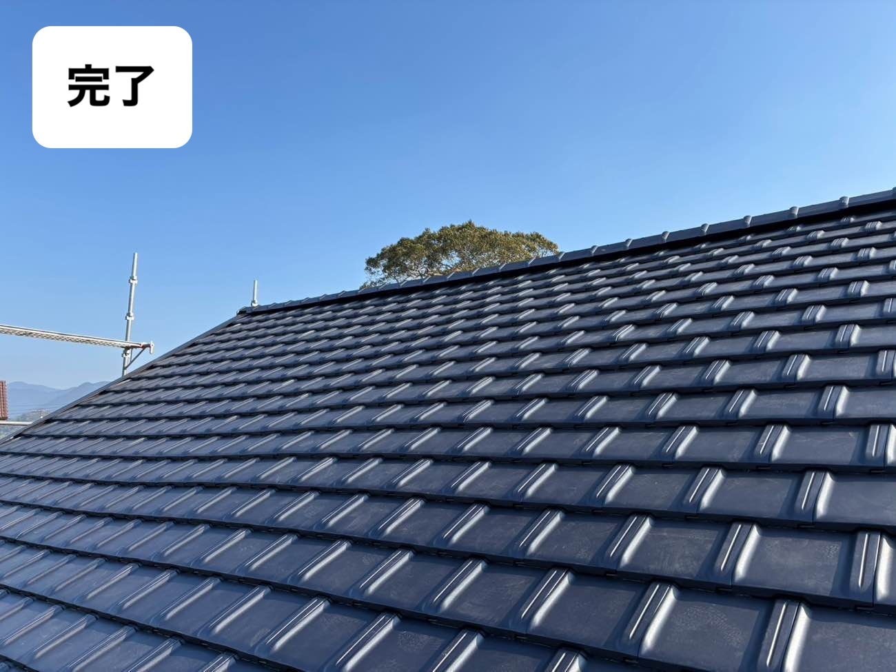 糸島市物件の屋根葺き替え工事、工事完了写真