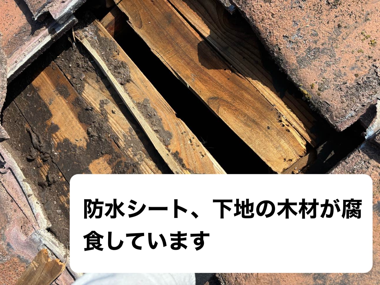 防水シートの劣化