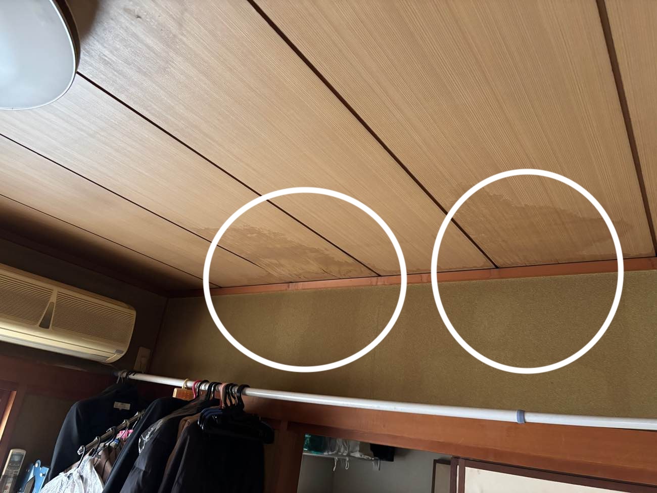 福岡市博多区物件の屋根調査、雨漏り、天井のしみ