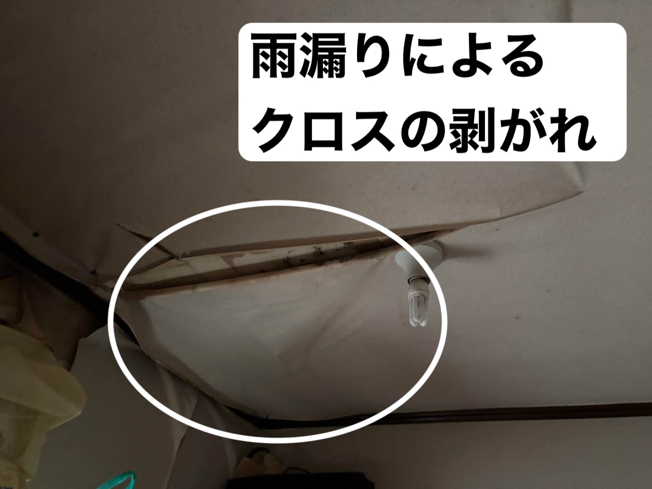 クロスの剥がれ