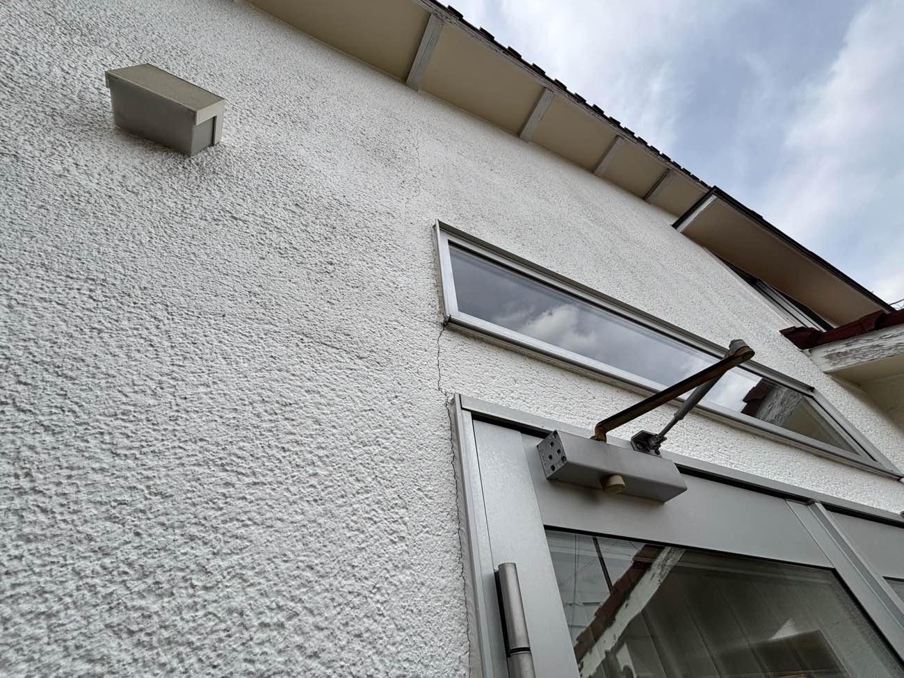 外壁の劣化、苔、外壁調査の実施