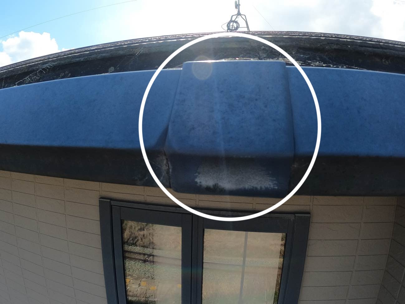 福岡市中央区物件、雨漏り調査、雨樋の劣化