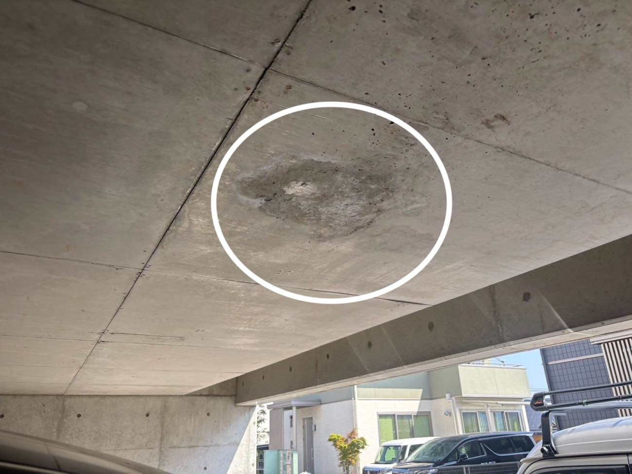 糟屋郡新宮町物件の車庫からの雨漏り