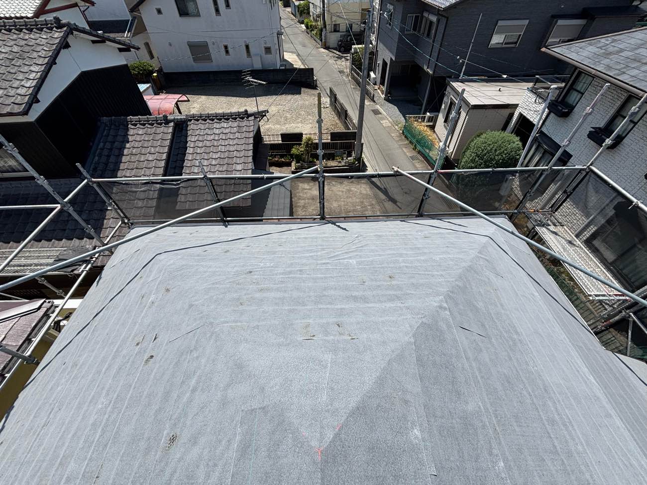 防水シート施工