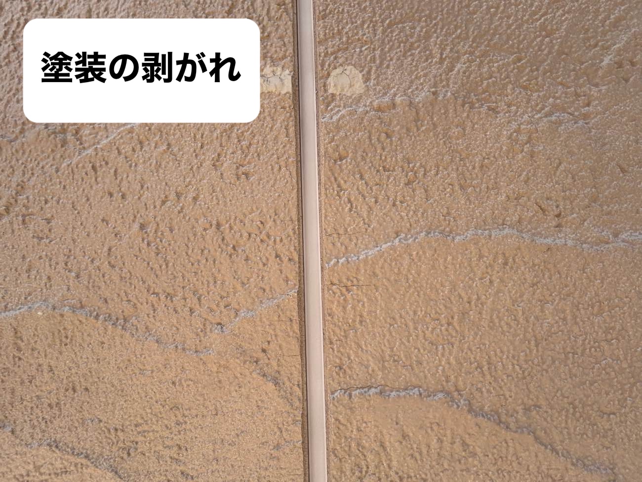 外壁調査の結果塗装の剥がれが見つかった