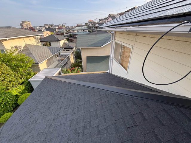 福岡市早良区で棟板金施工完了