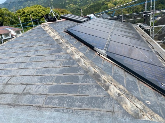 糸島市屋根工事、板金の撤去