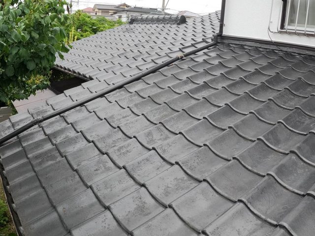 博多区で雨漏りしていた差し掛け屋根