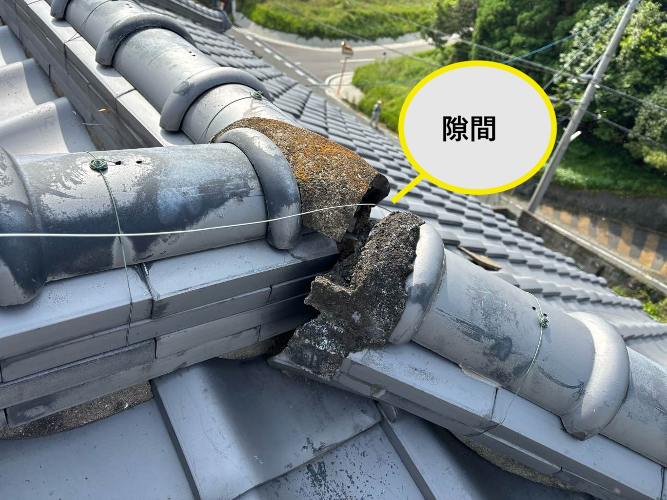 漆喰の隙間