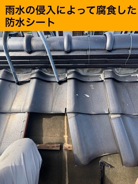 瓦屋根の劣化、雨漏り