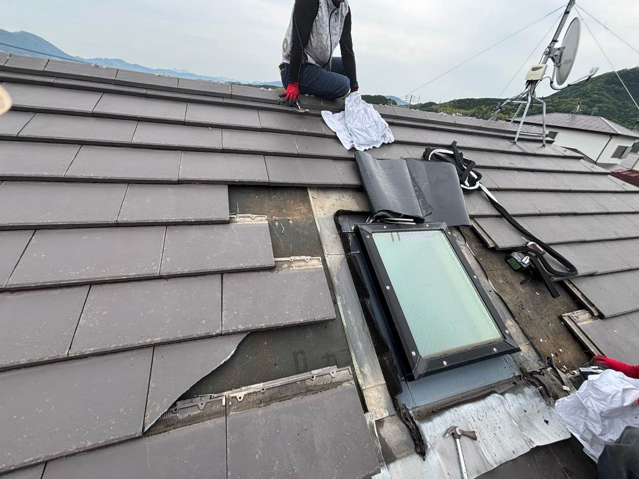 糸島市、屋根工事