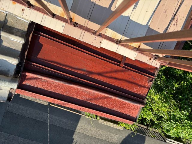 宗像市のベランダ柵の錆
