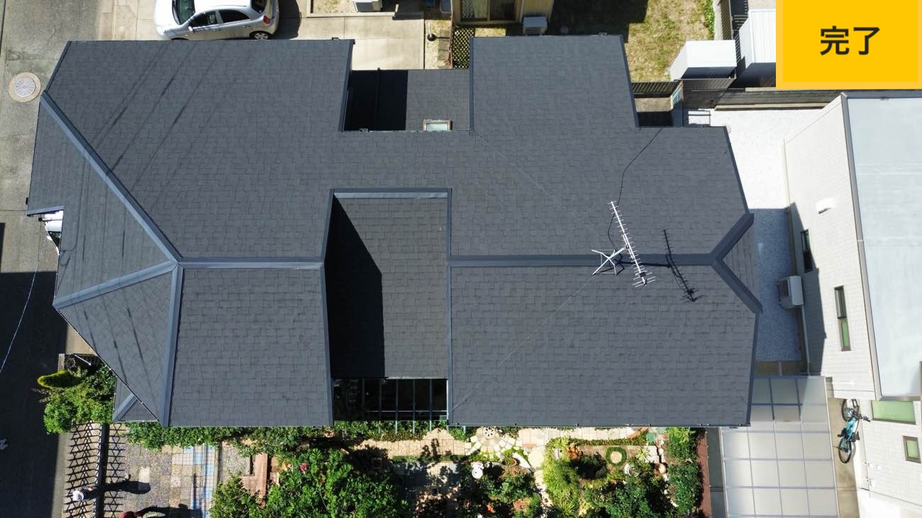 福岡市城南区物件カバー工法、屋根の色褪せ