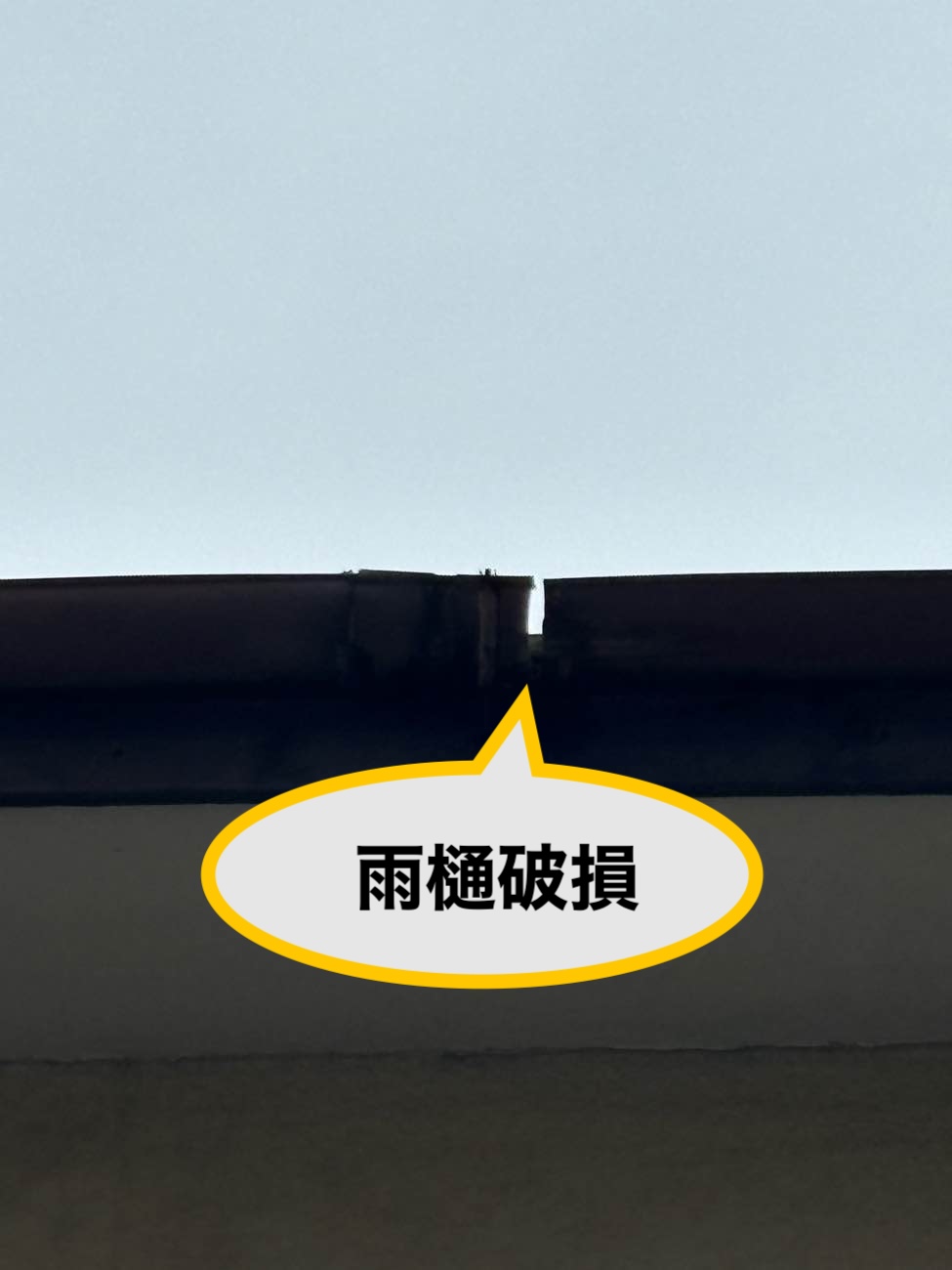 福岡市博多区の雨樋破損