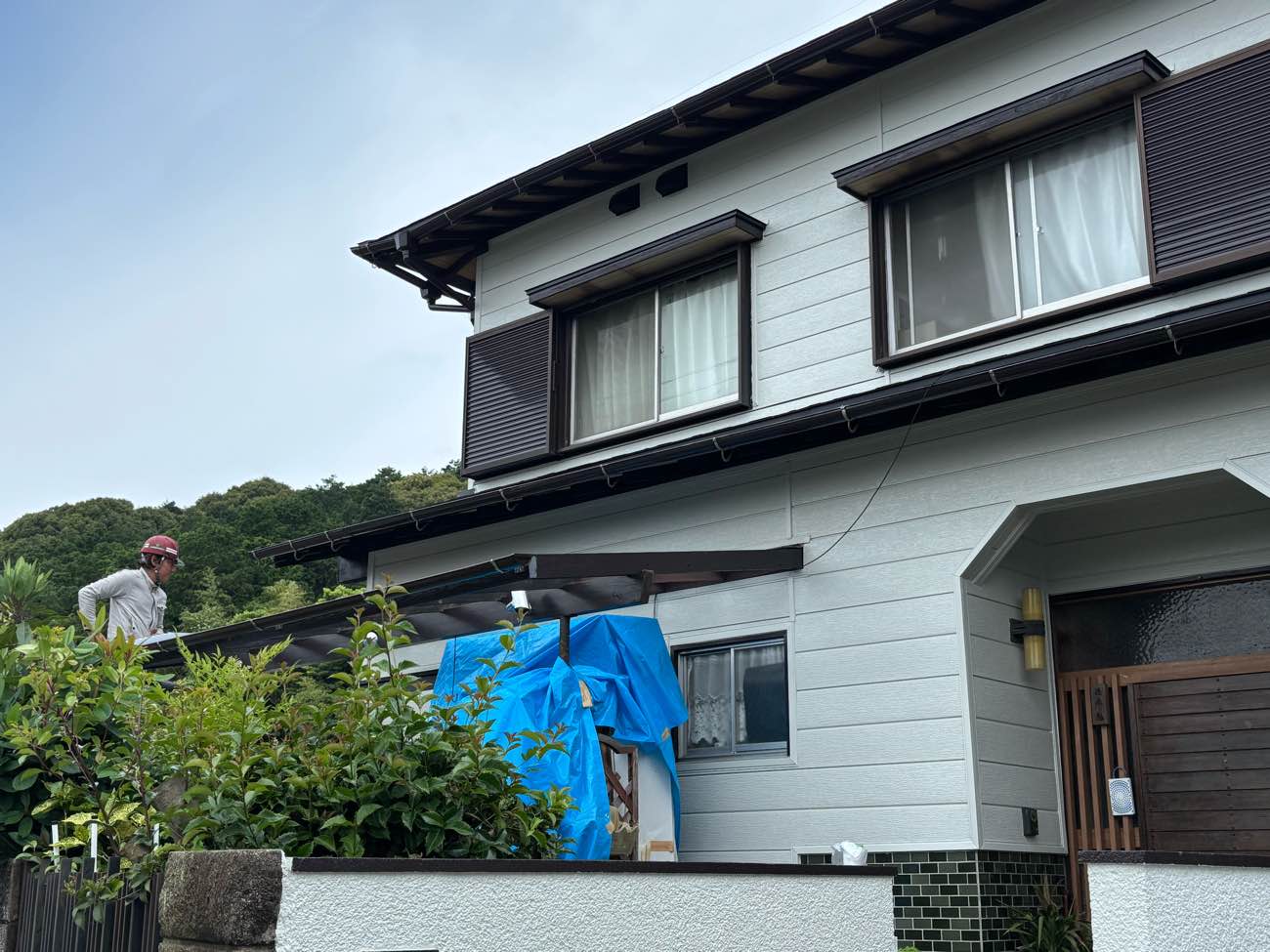 テラス屋根工事、波板交換、ポリカ